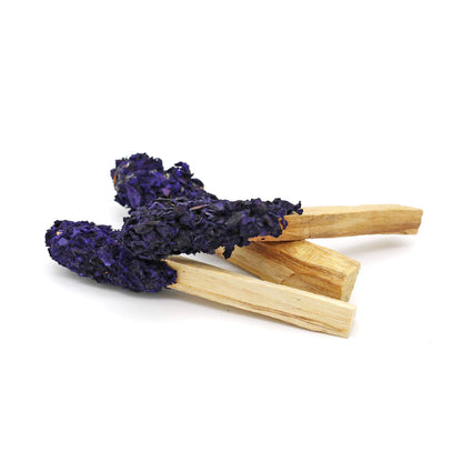 Palo Santo Pops featuring sacred wood smudge sticks wrapped with herbs and resins for aromatic benefits.