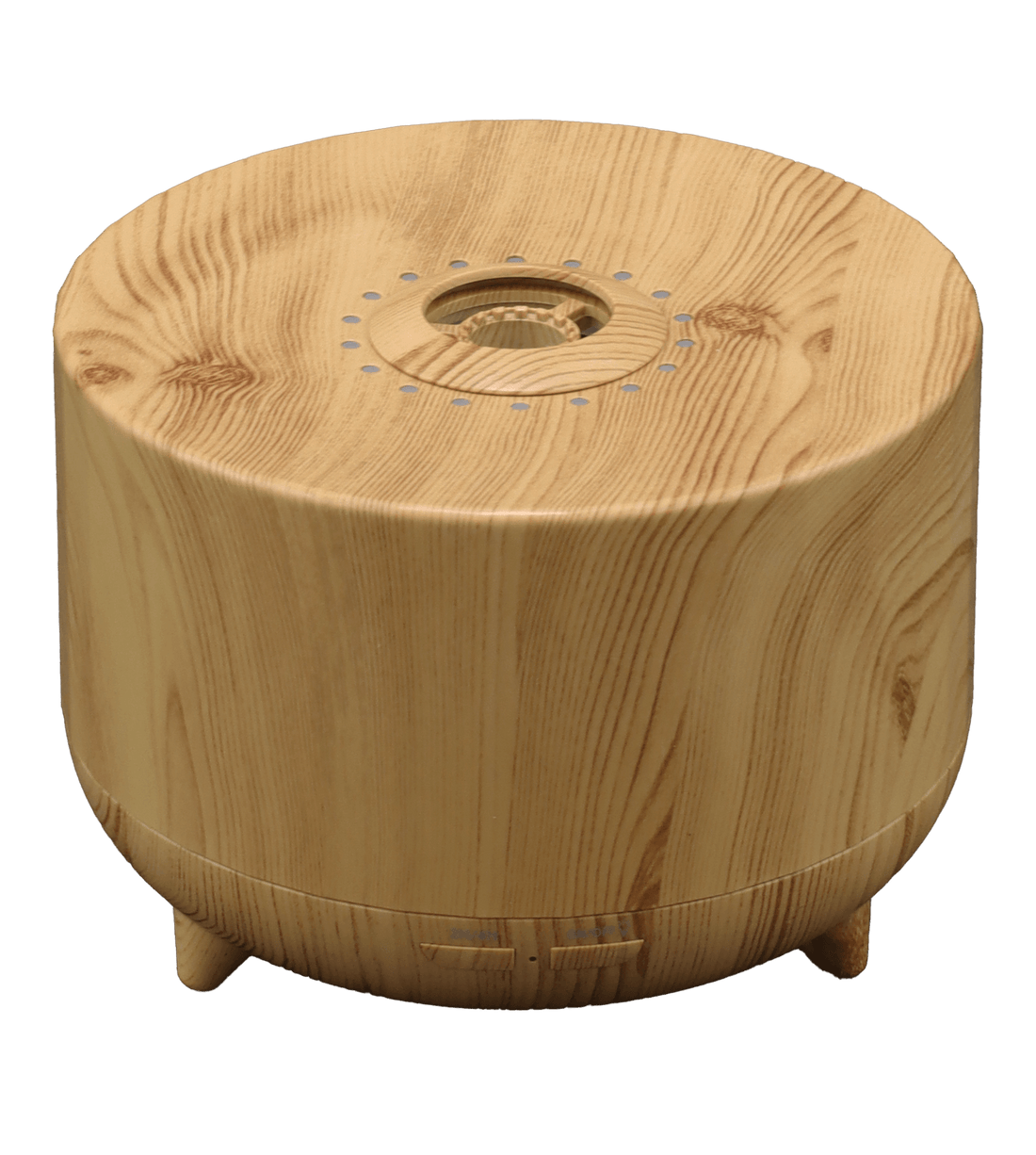 Wooden essential oil diffuser with a natural finish and simple design, perfect for enhancing any room.