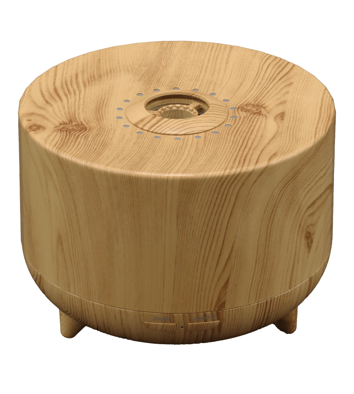 Wooden essential oil diffuser with a natural finish and simple design, perfect for enhancing any room.
