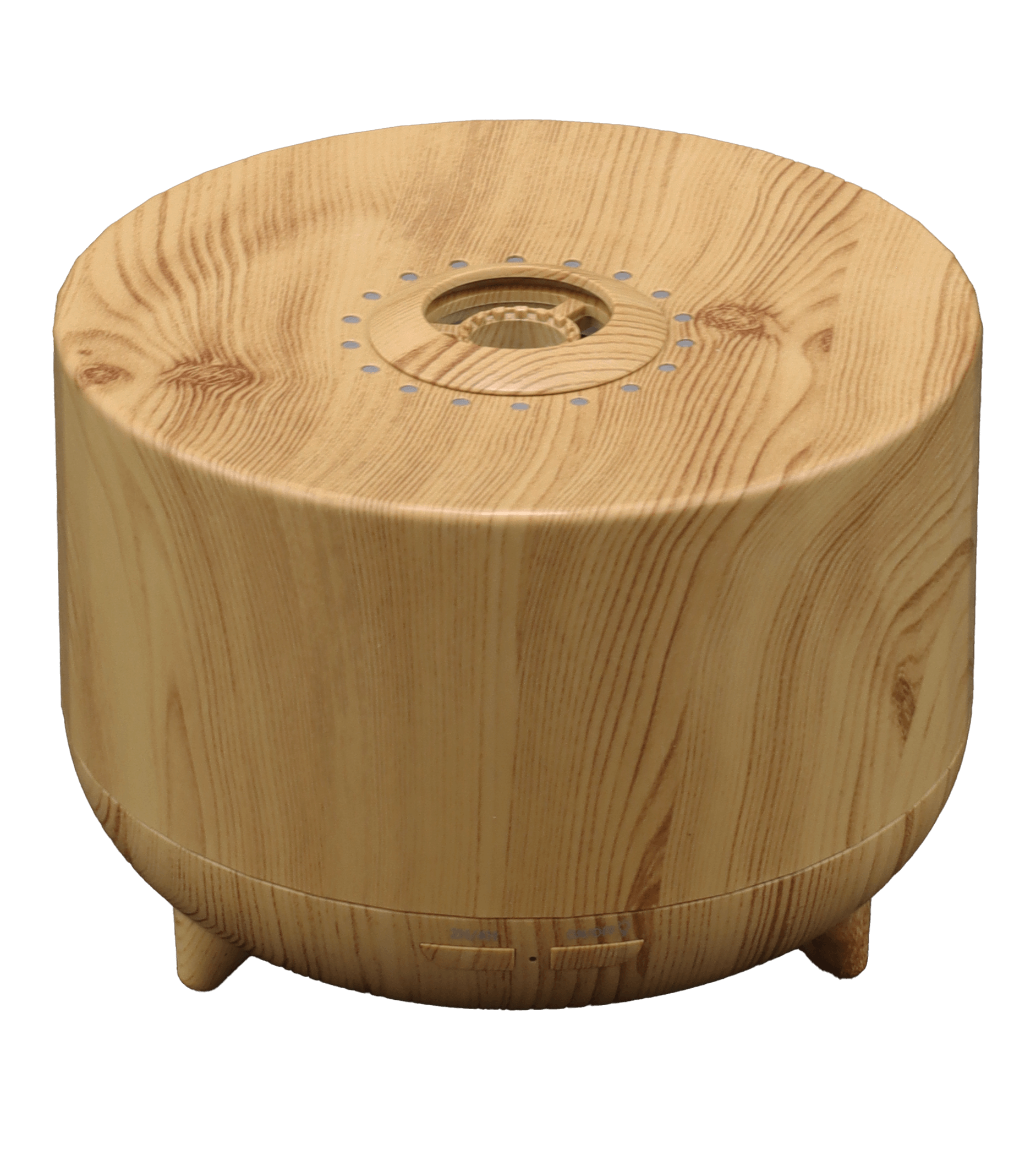 Wooden essential oil diffuser with a natural finish and simple design, perfect for enhancing any room.